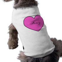 Hot Pink Personalized Heart Pet Apparel pet clothing