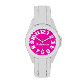 Hot Pink Personalized Women's Watch