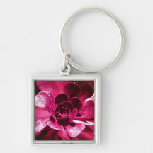 Hot Pink Petals Key Chain