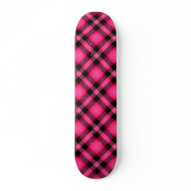 Hot Pink Plaid, Punk or Preppy Custom Skate Board
