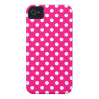 Hot Pink Polka Dot Iphone 4/4S Case iPhone 4 Case
