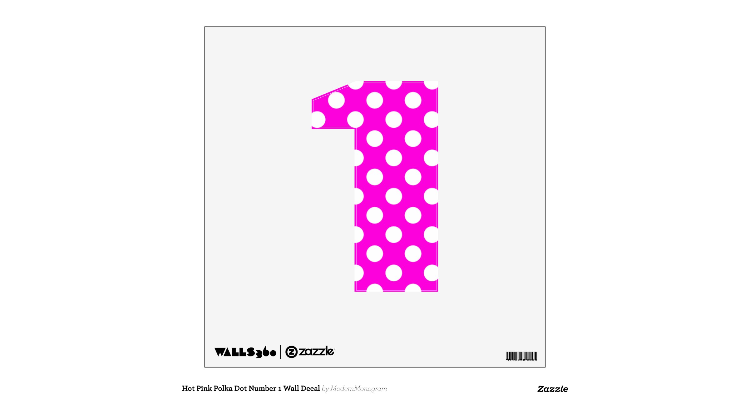 hot_pink_polka_dot_number_1_wall_decal