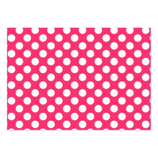 Hot Pink Polka Dots Business Card (back side)