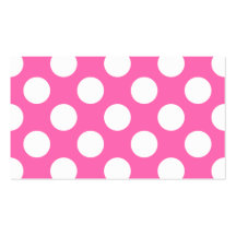 Hot Pink Polka Dots Business Card Template