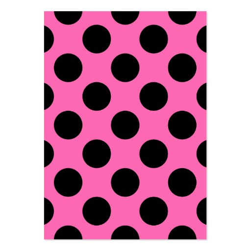Hot Pink Polka Dots Business Cards (front side)