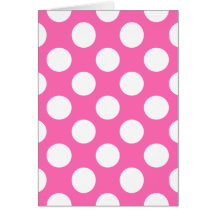 Hot Pink Polka Dots Cards