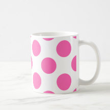 Hot Pink Polka Dots Coffee Mug