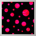 Hot pink polka dots print
