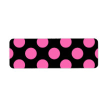 Hot Pink Polka Dots Return Address Labels