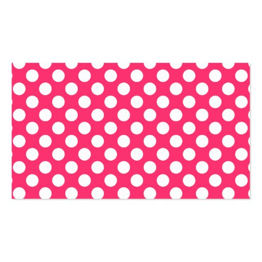 Hot Pink Polka Dots; Vintage Chalkboard Business Cards (back side)