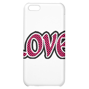 Hot Pink Polkadot Love Case For iPhone 5C