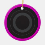 Hot Pink Pop Art Roller Derby Wheel Ornaments