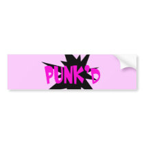 HOT PINK PUNK'D bumper stickers by trimnut HOT PINK PUNK'D bumper stickers