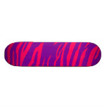 Hot Pink Purple Zebra Print Animal Comp Skateboard