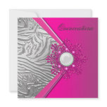 Hot Pink Quinceanera 15th Birthday Party Custom Invites