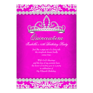Hot Pink Quinceanera Invitations & Announcements | Zazzle