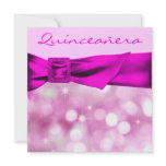Hot Pink Quinceanera Girls 15th Birthday Party Invitations