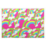 Hot Pink Rainbow Pattern placemats