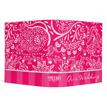 Hot Pink Raspberry Wedding Memory Album binders