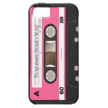 Hot Pink Retro Cassette Tape Personalized Case iPhone 5 Cover