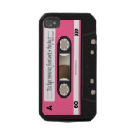 Hot Pink Retro Cassette Tape Personalized Case casemate cases