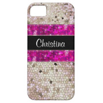 Hot Pink Rhinestone Glitter Bling Diamond Sequins casemate cases