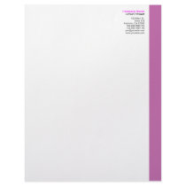 Hot Pink Right Sidebar Letterhead