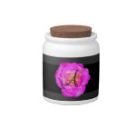 Hot pink rose monogram candy dishes