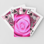 Hot Pink Rose Playing Cards