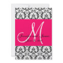 Hot Pink Save The Date Wedding Announcement invitation
