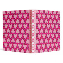 Hot Pink Scrapbook Hearts Binder