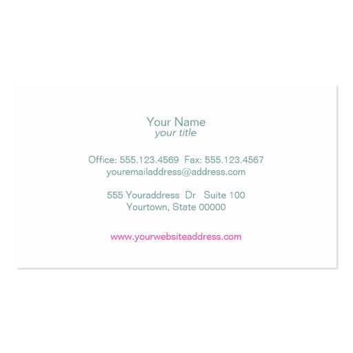 Hot Pink Sequin Lips Beauty Teal Business Card Templates (back side)