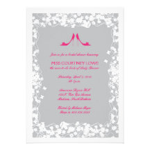 Hot Pink Shoes Bridal Shower Invitation