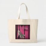 Hot Pink Silver Stiletto Sweet 16 Birthday Party Bags