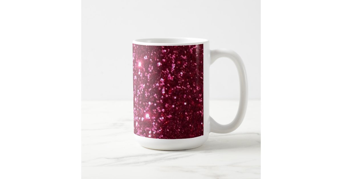 Hot Pink Sparkle Glitter Coffee Mug Zazzle