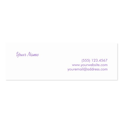 Hot Pink Sparkly Sequins Skinny Business Card (back side)