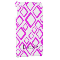 Hot Pink Squares on White iPad Mini Case Template ipad mini cases