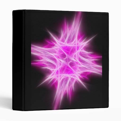 Hot Pink Star 1 3 Ring Binder