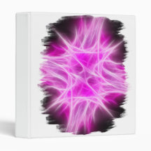 Hot Pink Star 1 Vinyl Binders