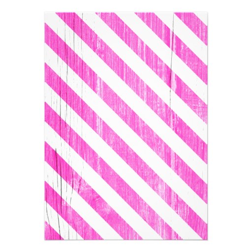 Hot Pink Stripes Wedding Invitations