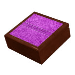 Hot Pink Suede Leather Look Embossed Flowers Jewelry Boxes
