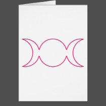 Hot Pink Triple Goddess Outline cards