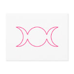 Hot Pink Triple Goddess Outline Postcard