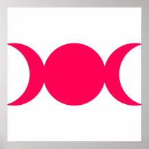 Hot Pink Triple Goddess Posters