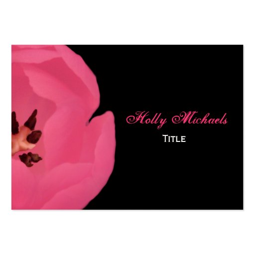 Hot Pink Tulip Business Card (front side)