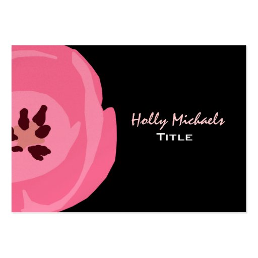 Hot Pink Tulip Painting Business Card (front side)