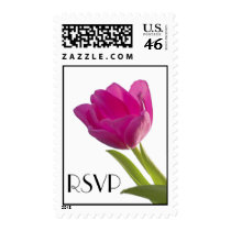 Hot Pink Tulip, RSVP postage by elyssa444 Hot Pink Tulip, RSVP postage