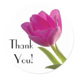 Hot Pink Tulip, Thank You! stickers