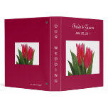 Hot Pink Tulips Wedding Binder