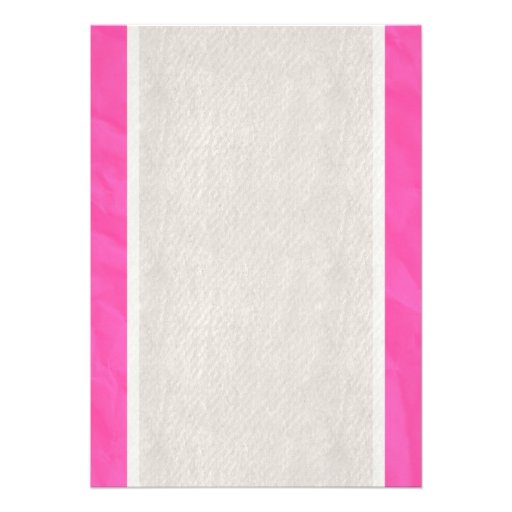 Hot Pink Vintage Bow Linen Bridal Shower Invites